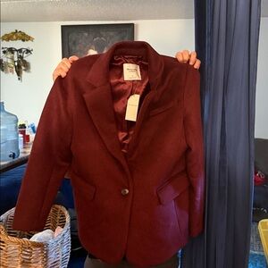 Abercrombie & Fitch Burgundy Blazer